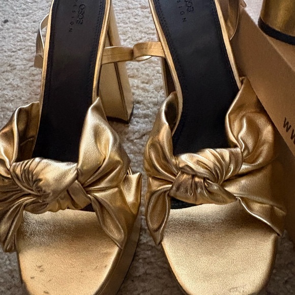 ASOS Gold Strappy Heels - Picture 5 of 8